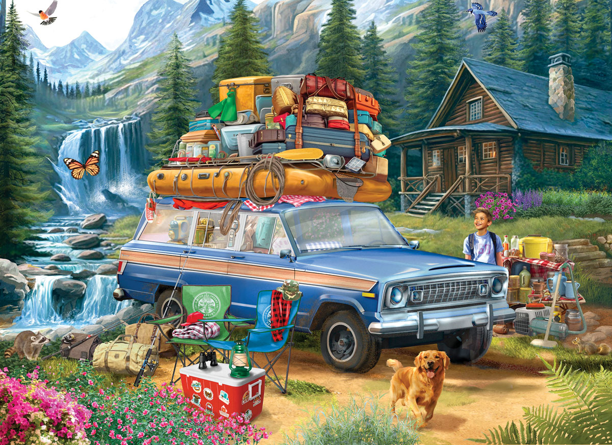 Loading the Wagoneer  Travel Jigsaw Puzzle