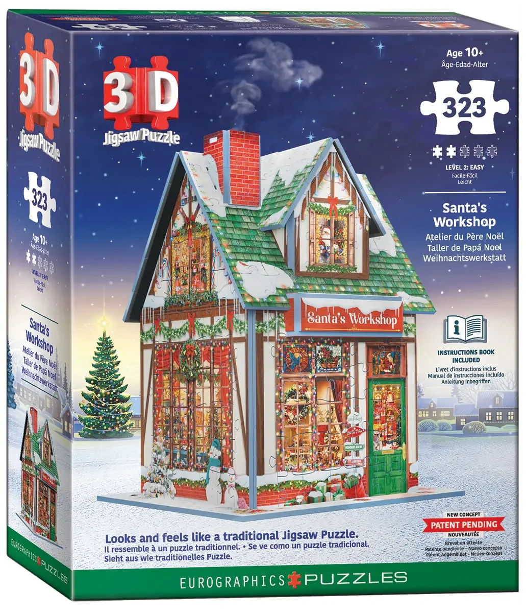 3D Puzzle - Santa's Workshop Christmas