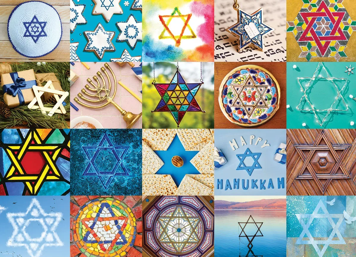 Hanukkah - Star of David Collage