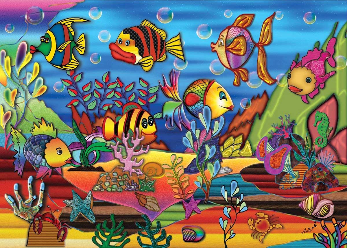 Color The Sea Sea Life Jigsaw Puzzle