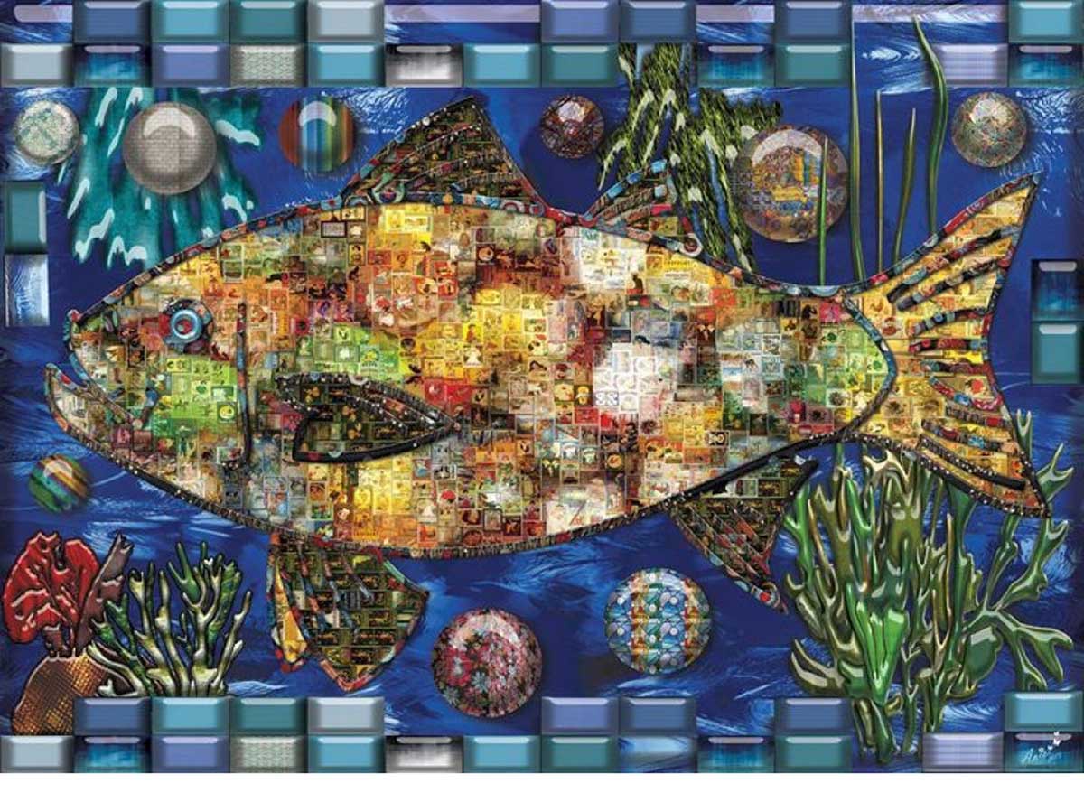 Mosaic Fish Sea Life Jigsaw Puzzle
