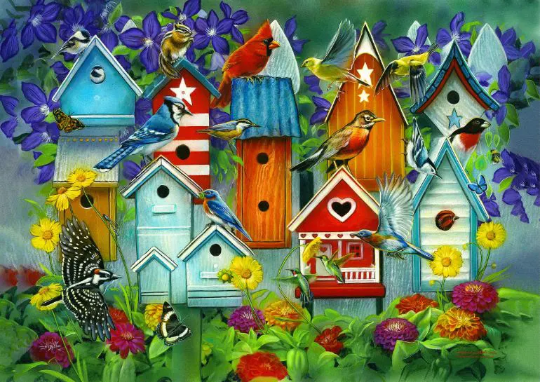 Birdhouse Garden Birds