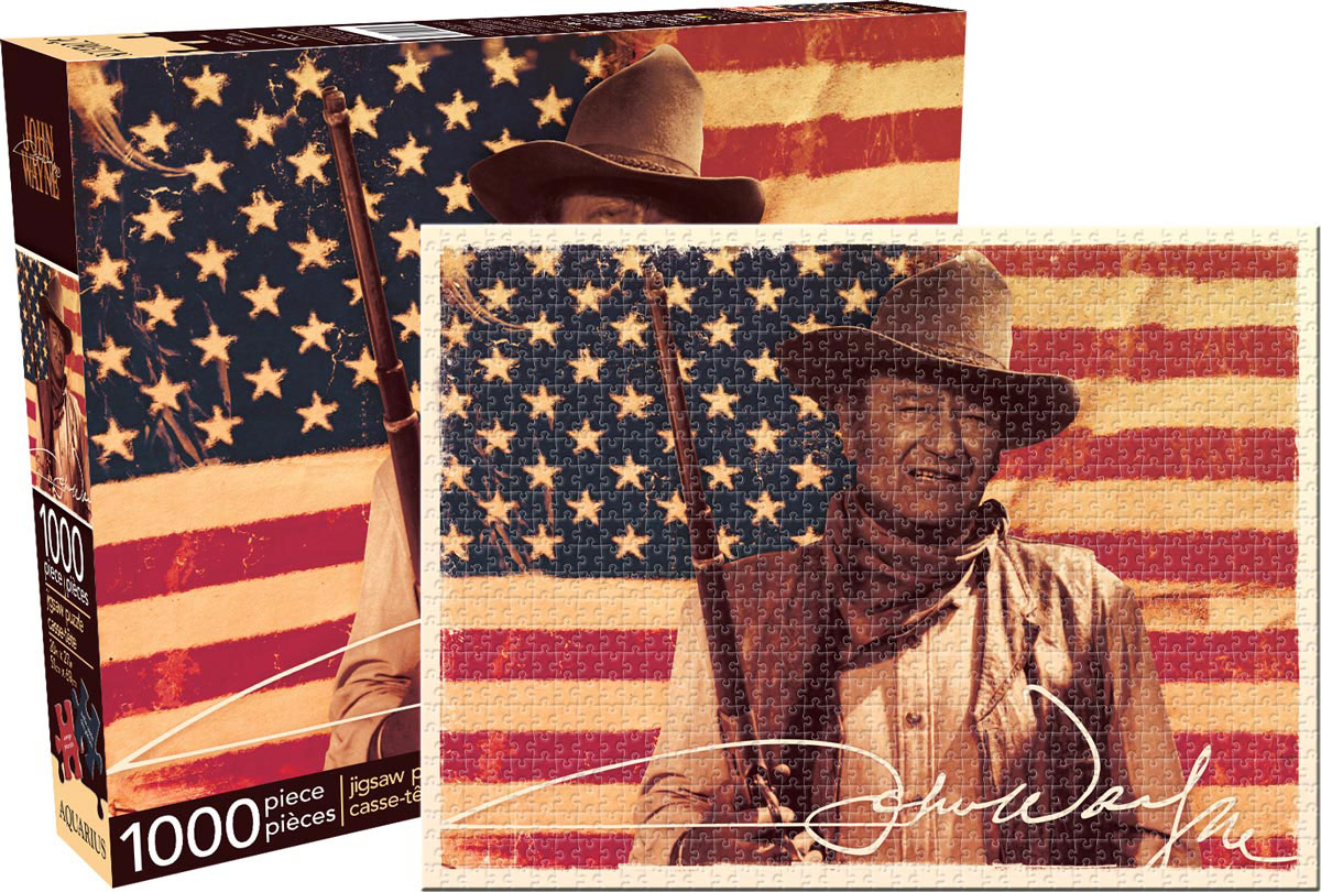 John Wayne - Flag Patriotic Jigsaw Puzzle