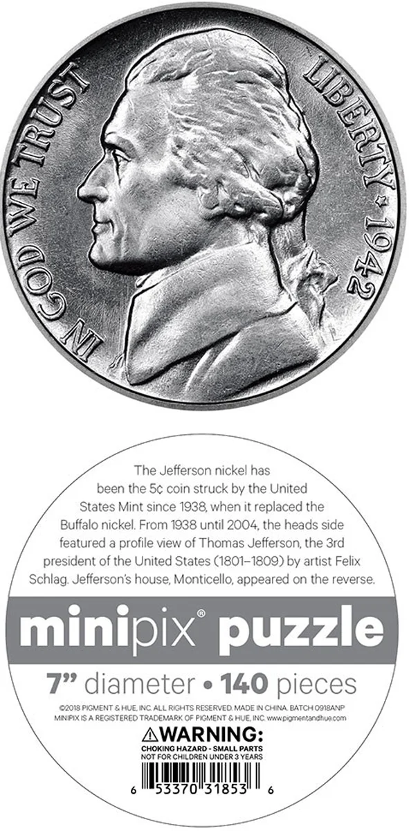 Jefferson Nickel MiniPix&reg; Puzzle