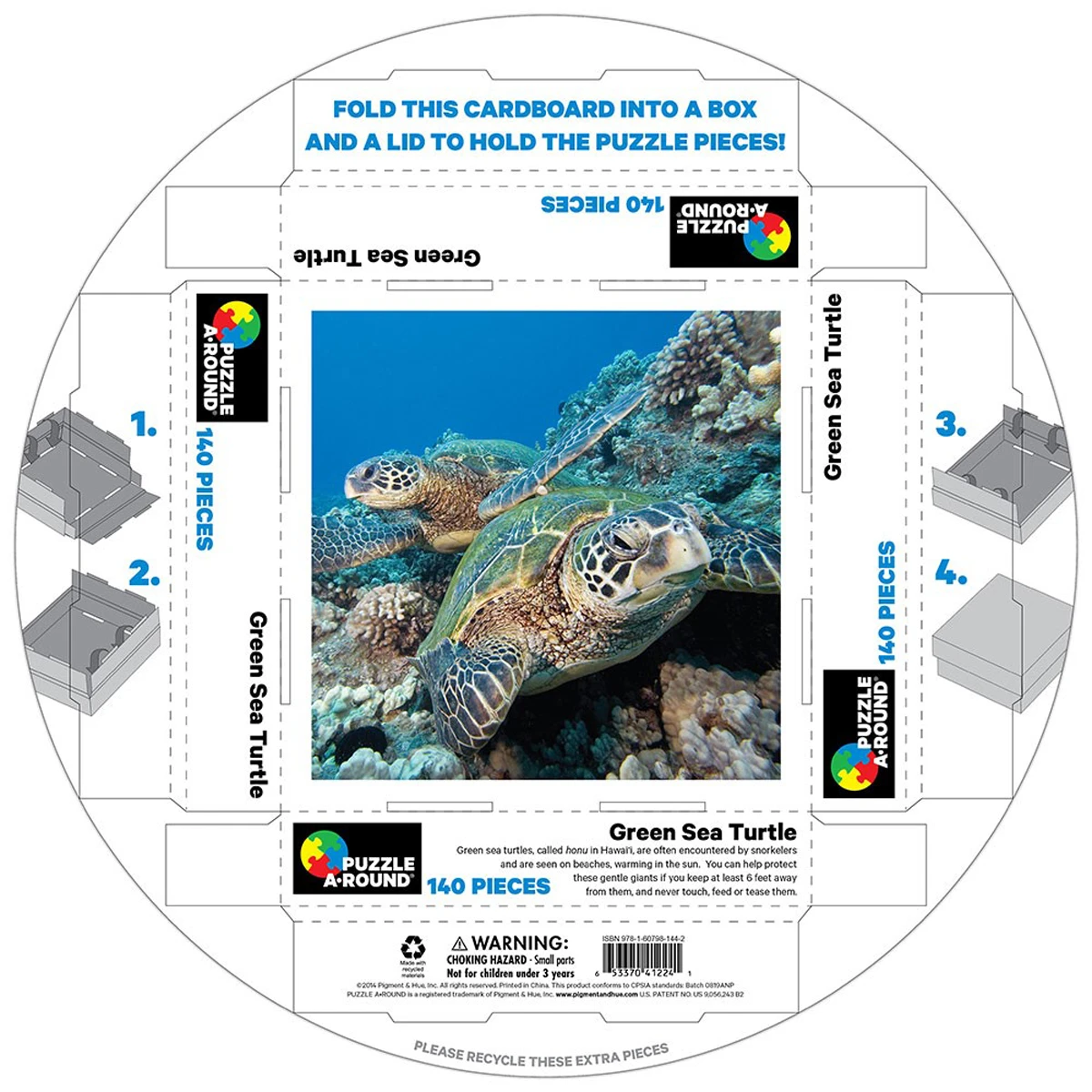 Green Sea Turtle Puzzle A&bull;Round