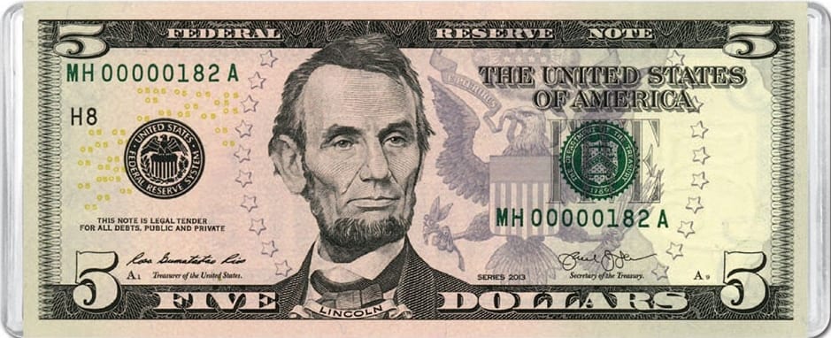 $5 Banknote MiniPix&reg; Puzzle United States