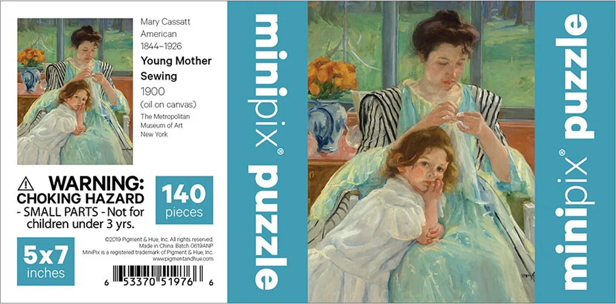 Young Mother Sewing MiniPix&reg; Puzzle