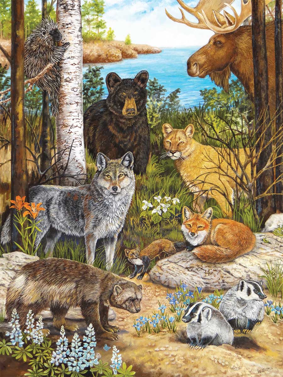 Forest Friends of The Great Lakes Animals Jigsaw Puzzle
