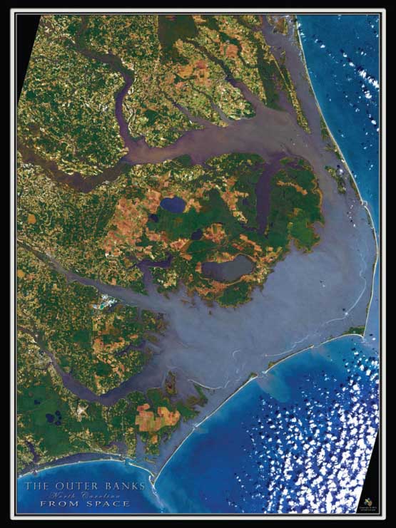 Outer Banks from Space Maps & Geography Jigsaw Puzzle