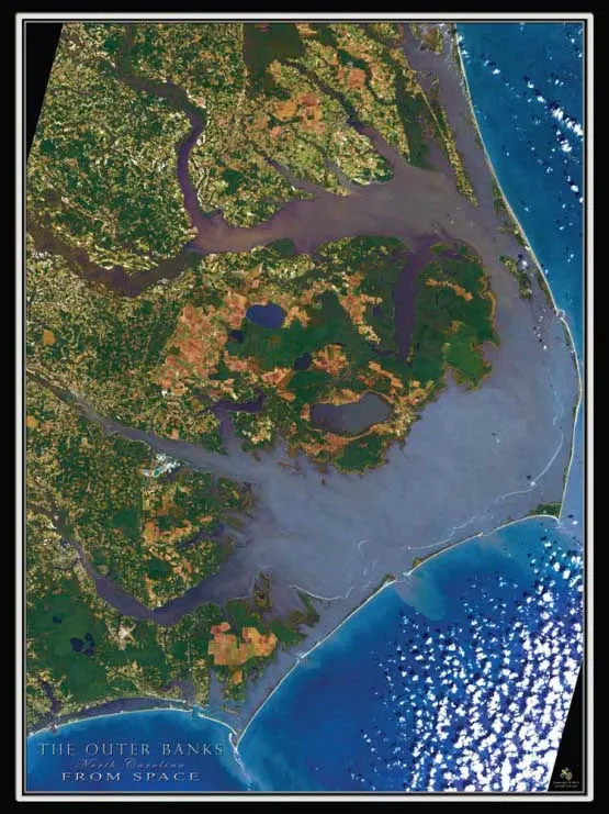 Outer Banks from Space Maps & Geography