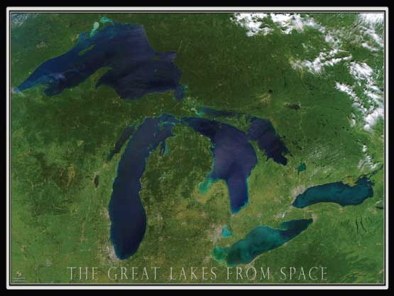 Great Lakes from Space Maps & Geography Jigsaw Puzzle
