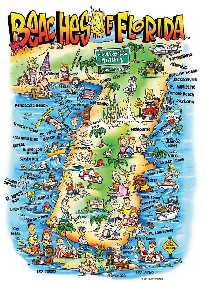 Beaches of Florida Maps & Geography Jigsaw Puzzle