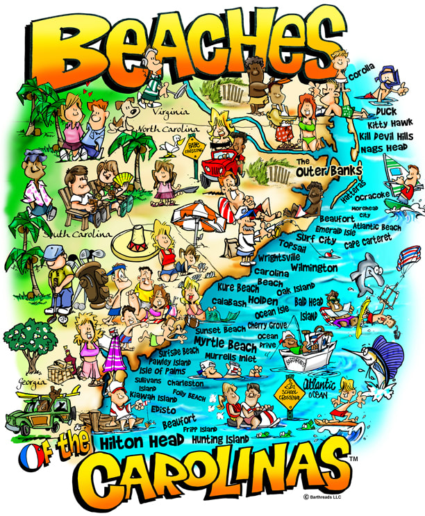 Beaches of the Carolinas Maps & Geography