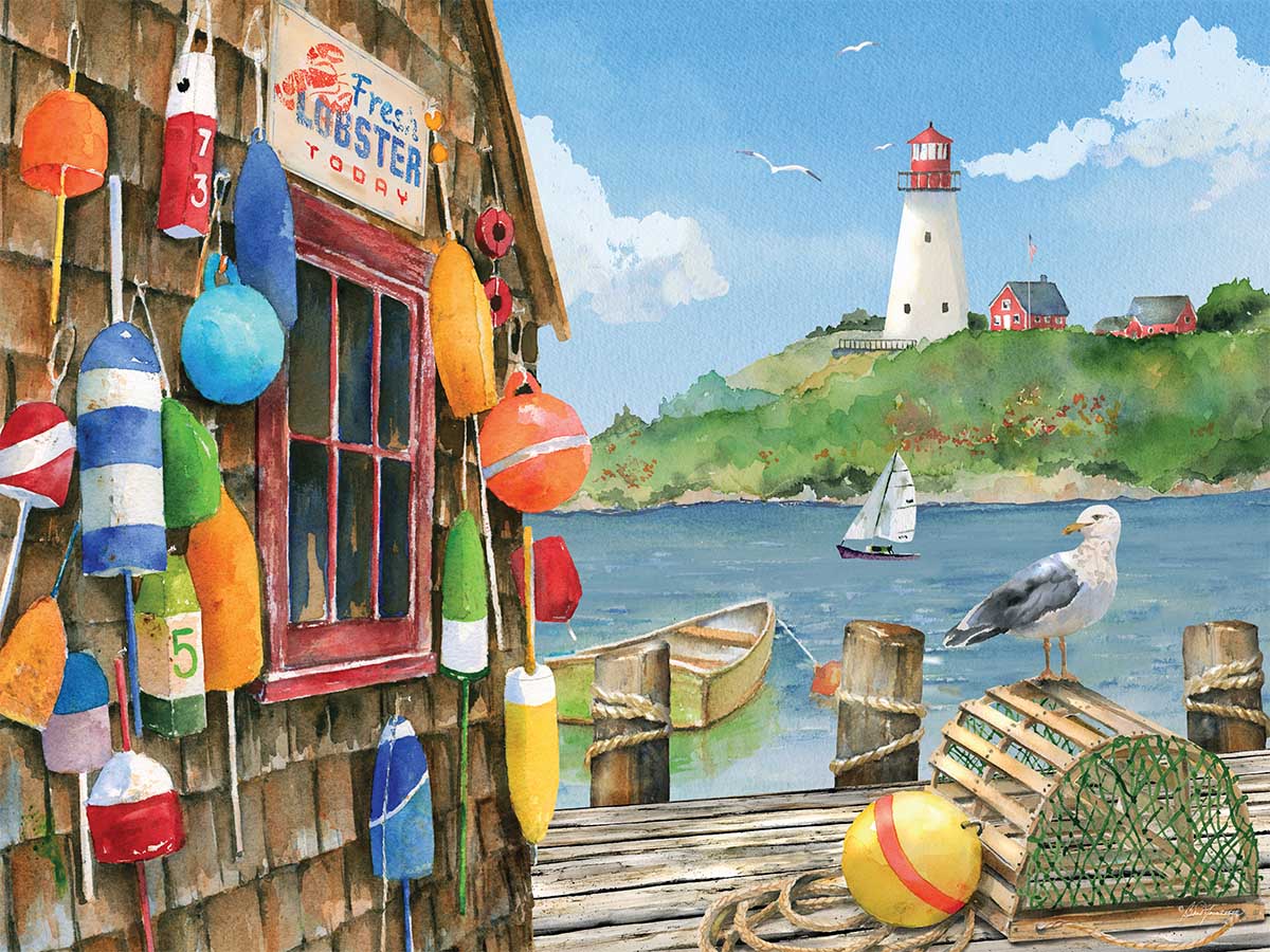 Lobster Shack Lighthouse Jigsaw Puzzle