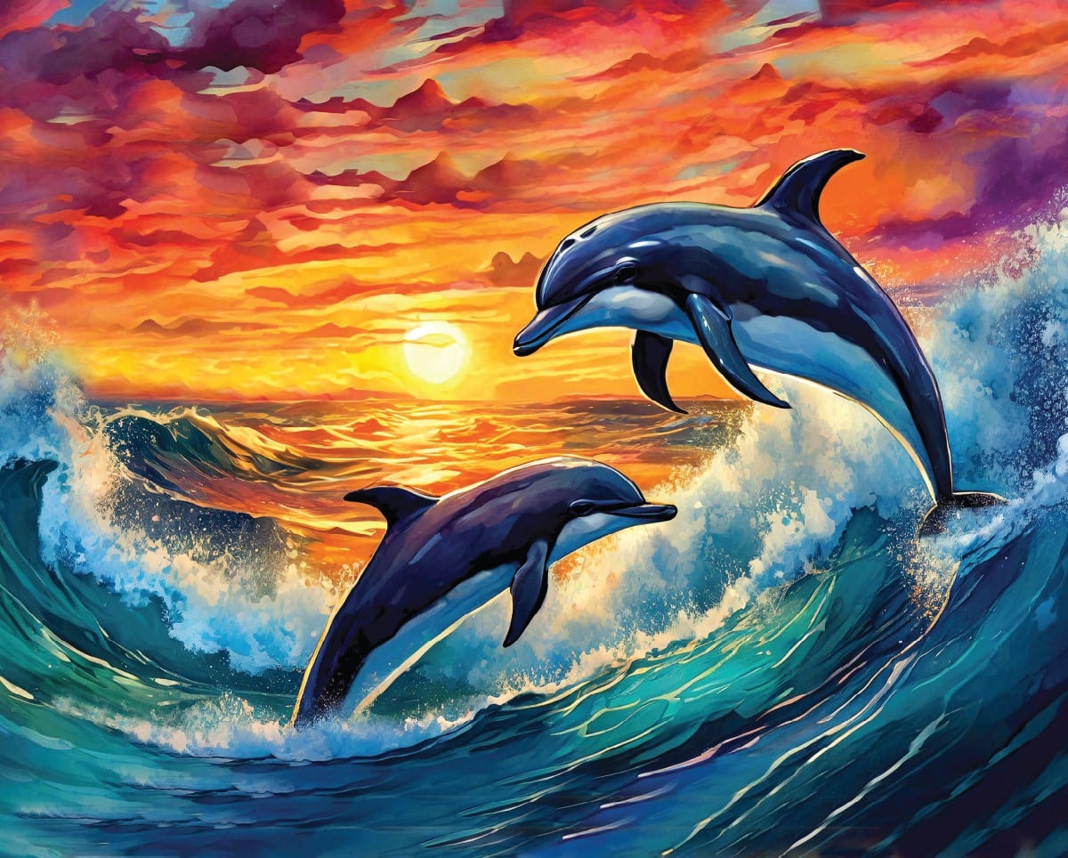 Dolphins at Play