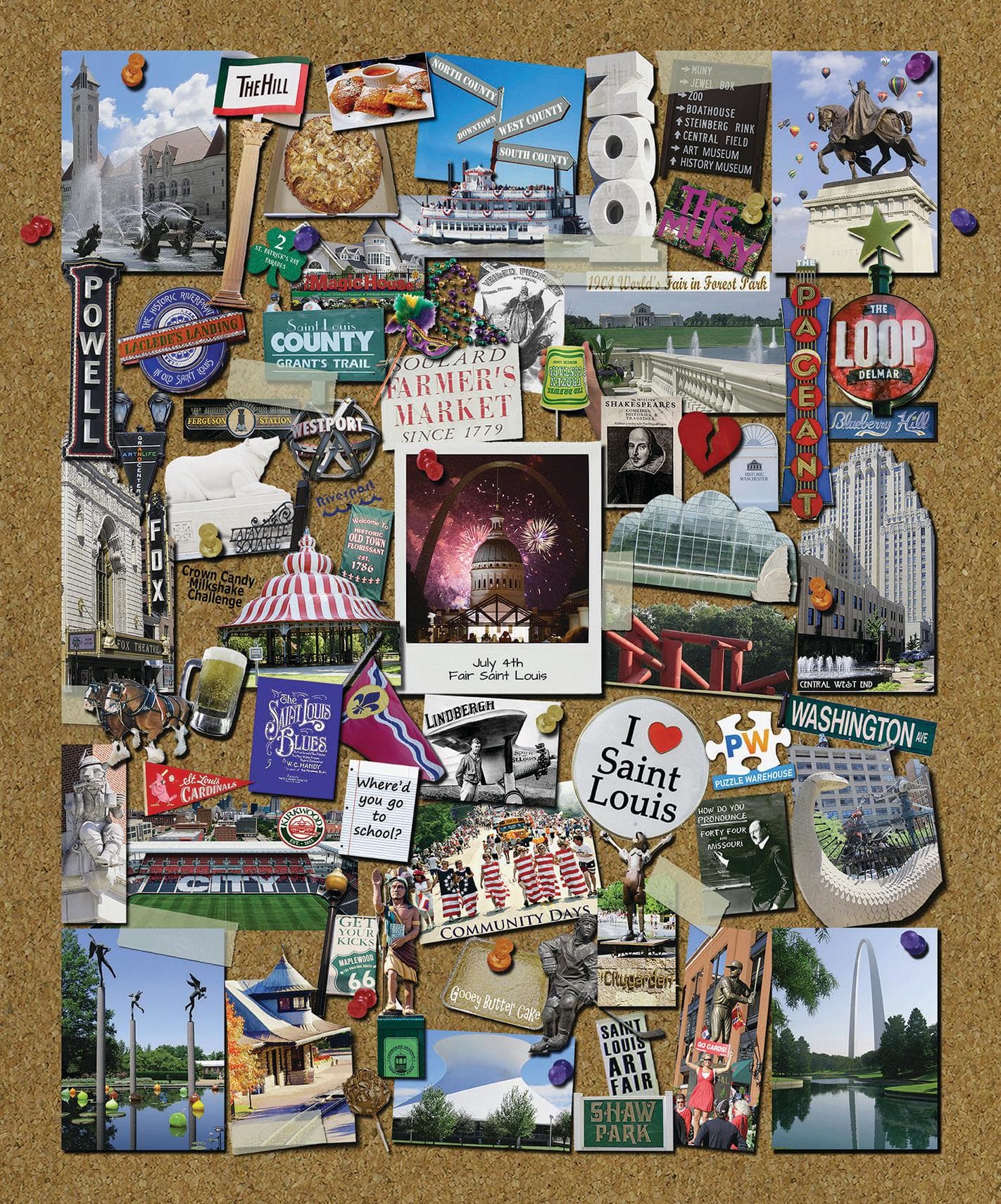 St. Louis Corkboard Collection Collage