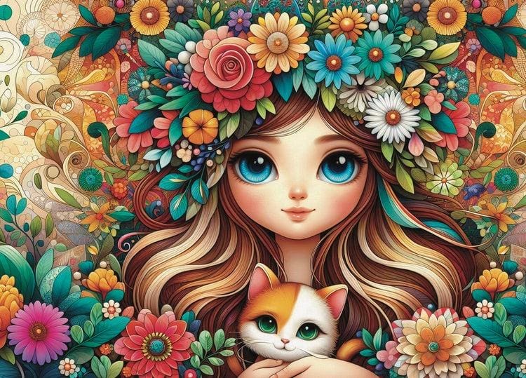 Blossom Companions Cats