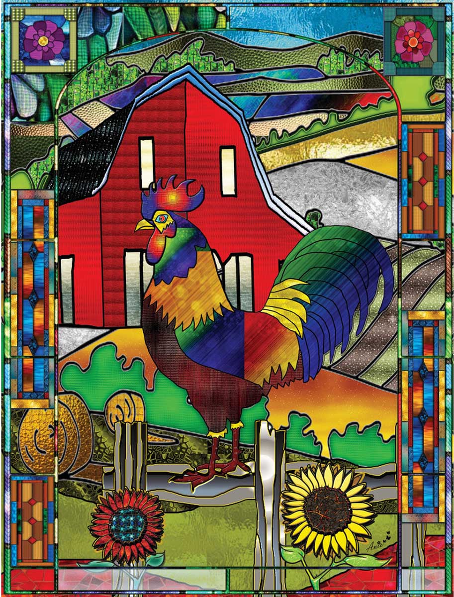 The Rooster Farm Jigsaw Puzzle