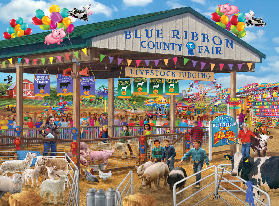 Country 1000 Blue Ribbon Country Fair Scratch and Dent 1000 Piece