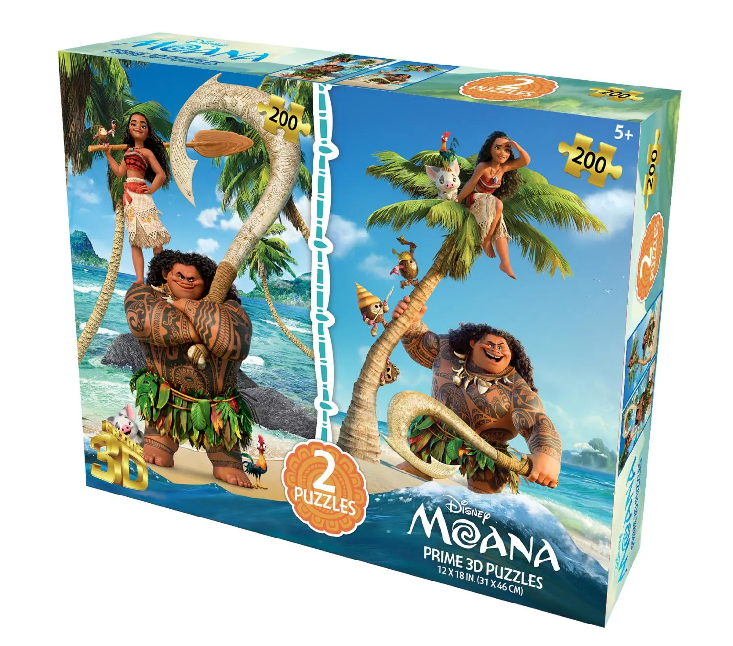 Disney - Moana 2-Pack 3D Puzzles Movies & TV