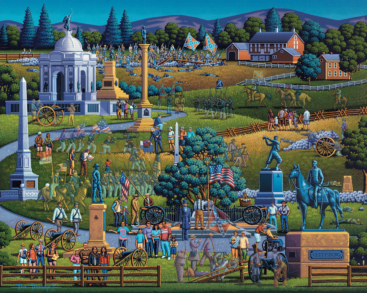 Gettysburg National Military Park Landmarks & Monuments Jigsaw Puzzle
