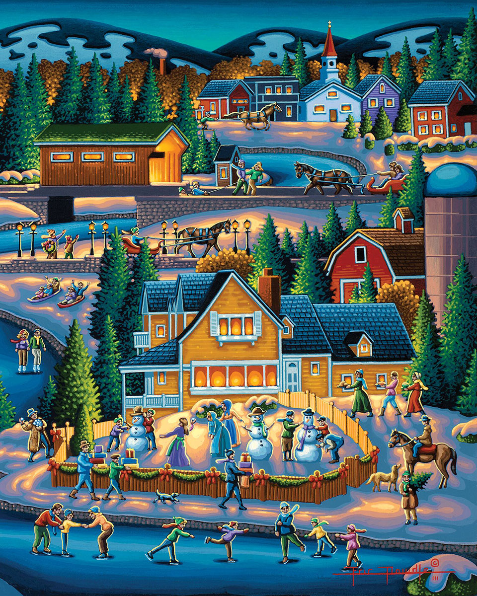 Through the Woods Winter Jigsaw Puzzle