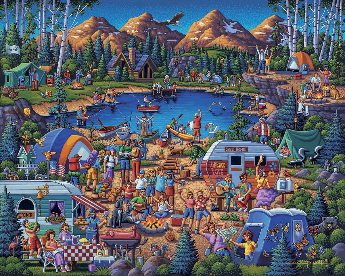 Camping Adventure Americana Jigsaw Puzzle