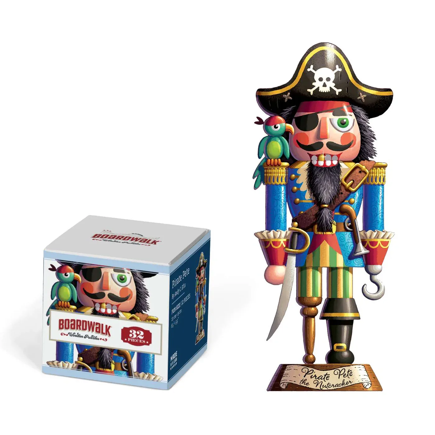 Pirate Pete Nutcracker - Wood Puzzle Pirate