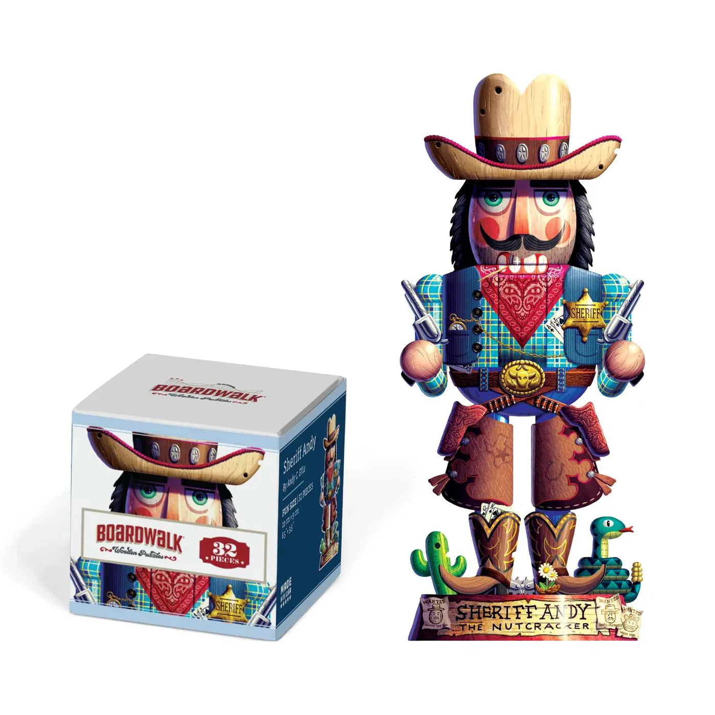 Sheriff Andy Nutcracker - Wood Puzzle Western