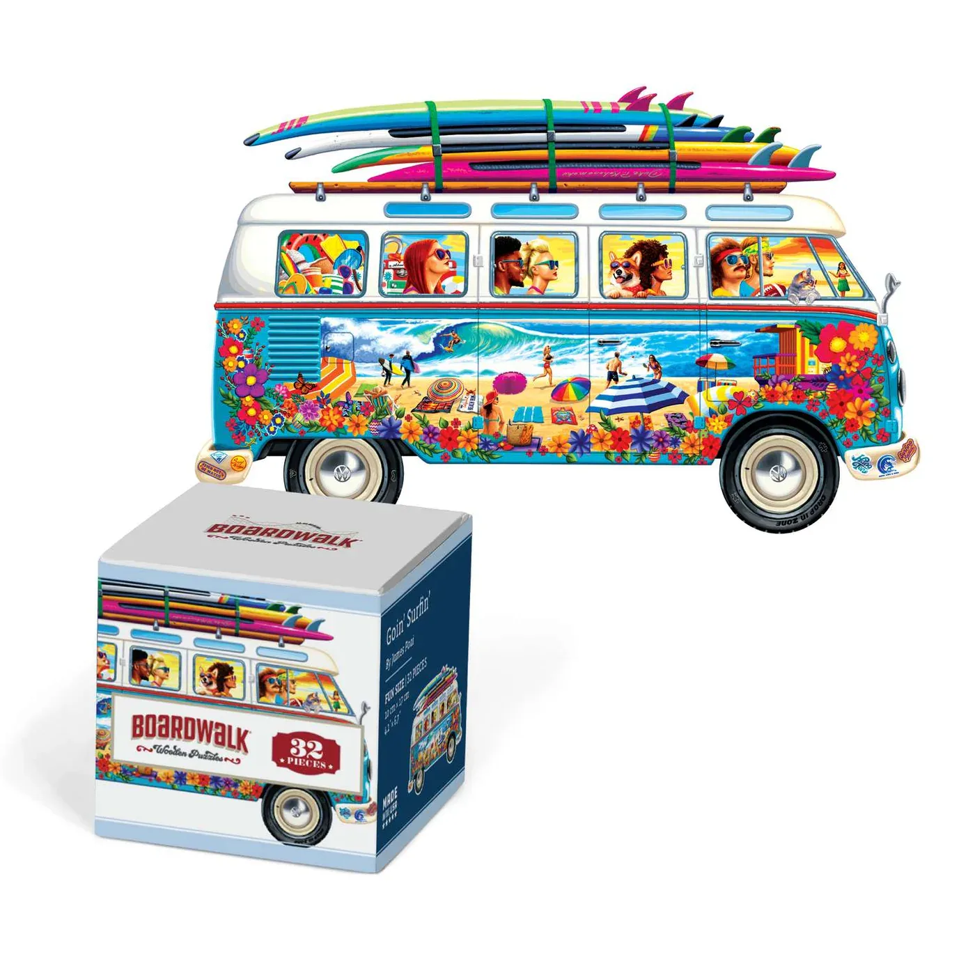 Goin' Surfin' - Wood Puzzle Travel