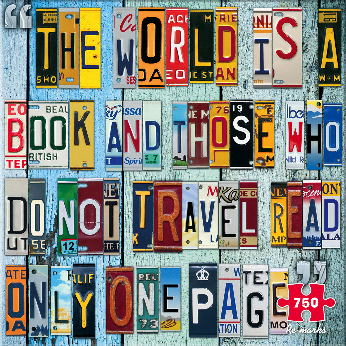 License Plates Books & Reading Jigsaw Puzzle