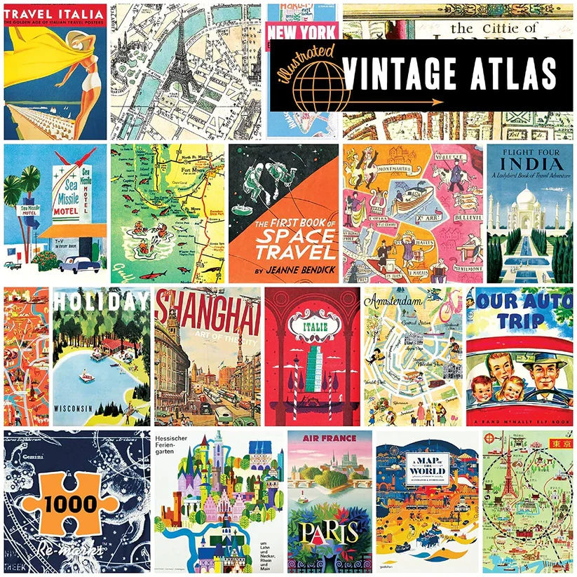 Vintage Atlas Nostalgic & Retro