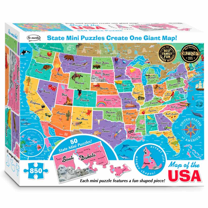Map of the USA Maps & Geography Jigsaw Puzzle