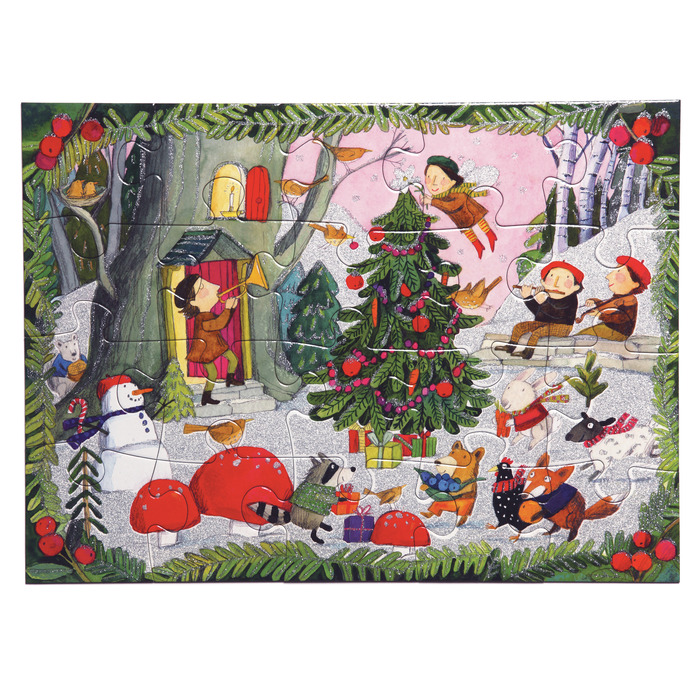 Christmas in the Woods Christmas Glitter / Shimmer / Foil Puzzles
