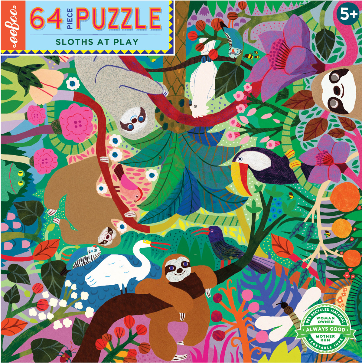 Sloths at Play Jungle Animals Jigsaw Puzzle
