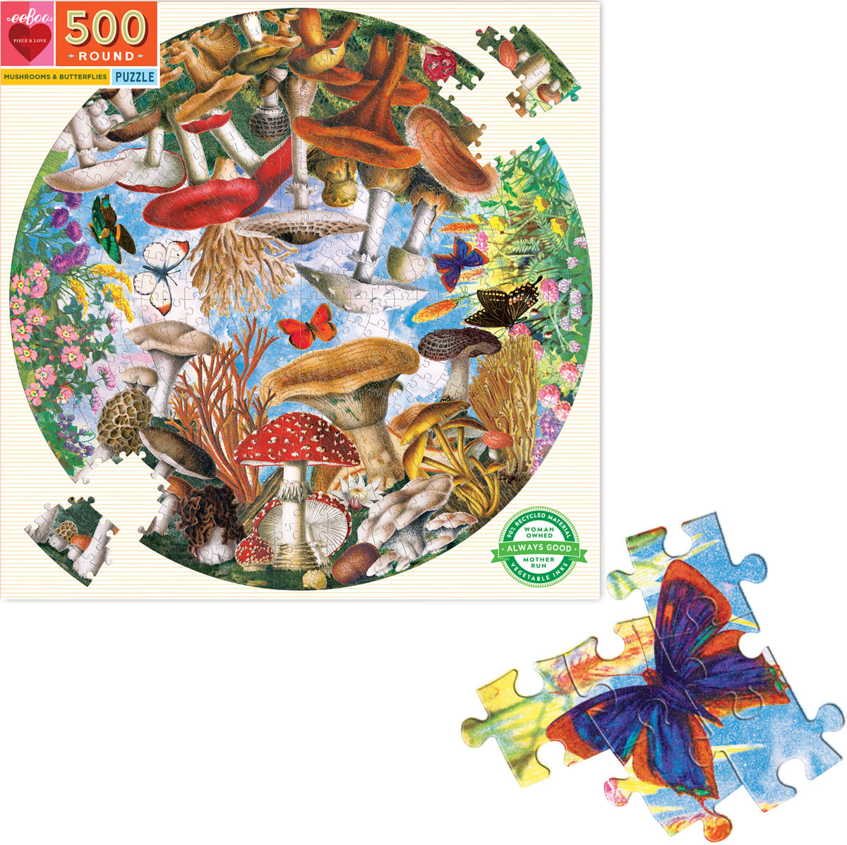 Mushrooms and Butterflies