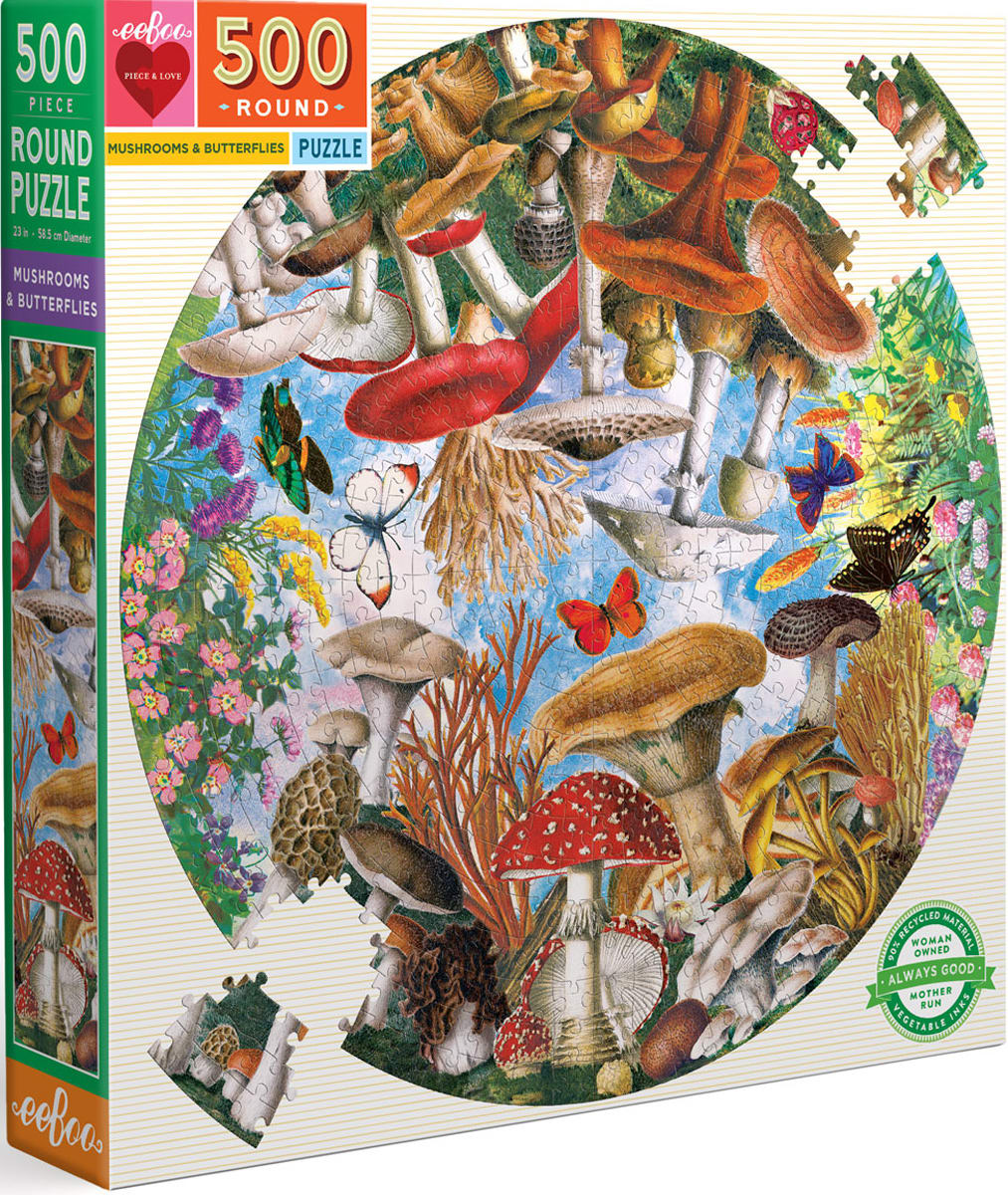 Mushrooms and Butterflies