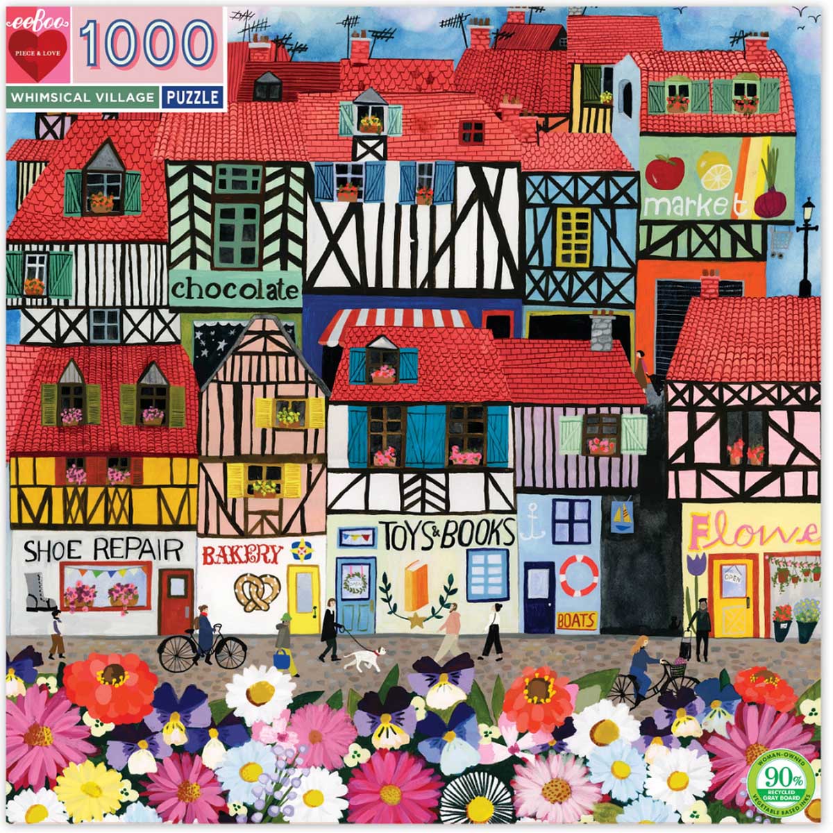 Whimsical Village Summer Jigsaw Puzzle