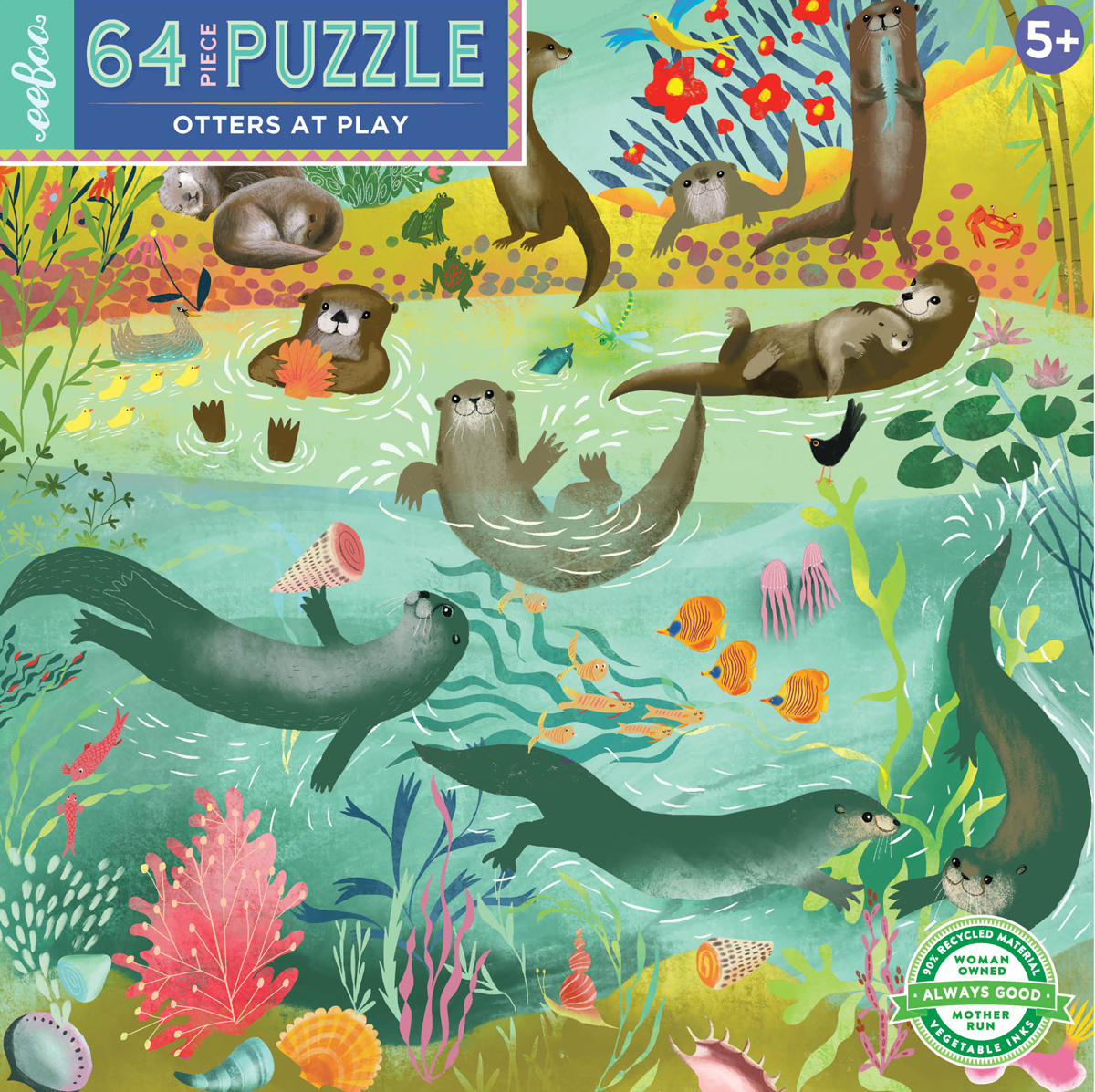 Otters at Play Animals Jigsaw Puzzle