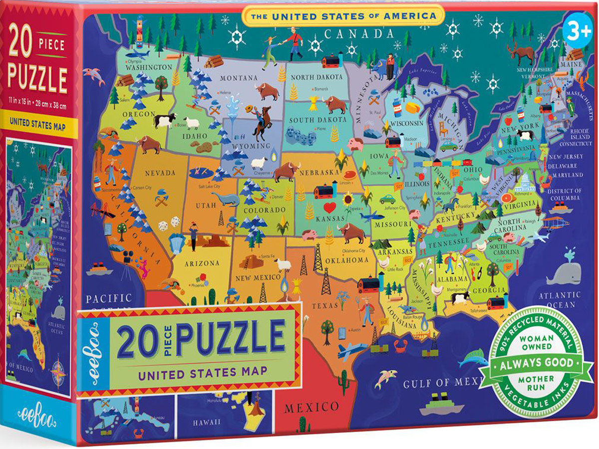 United States Map Maps & Geography Jigsaw Puzzle