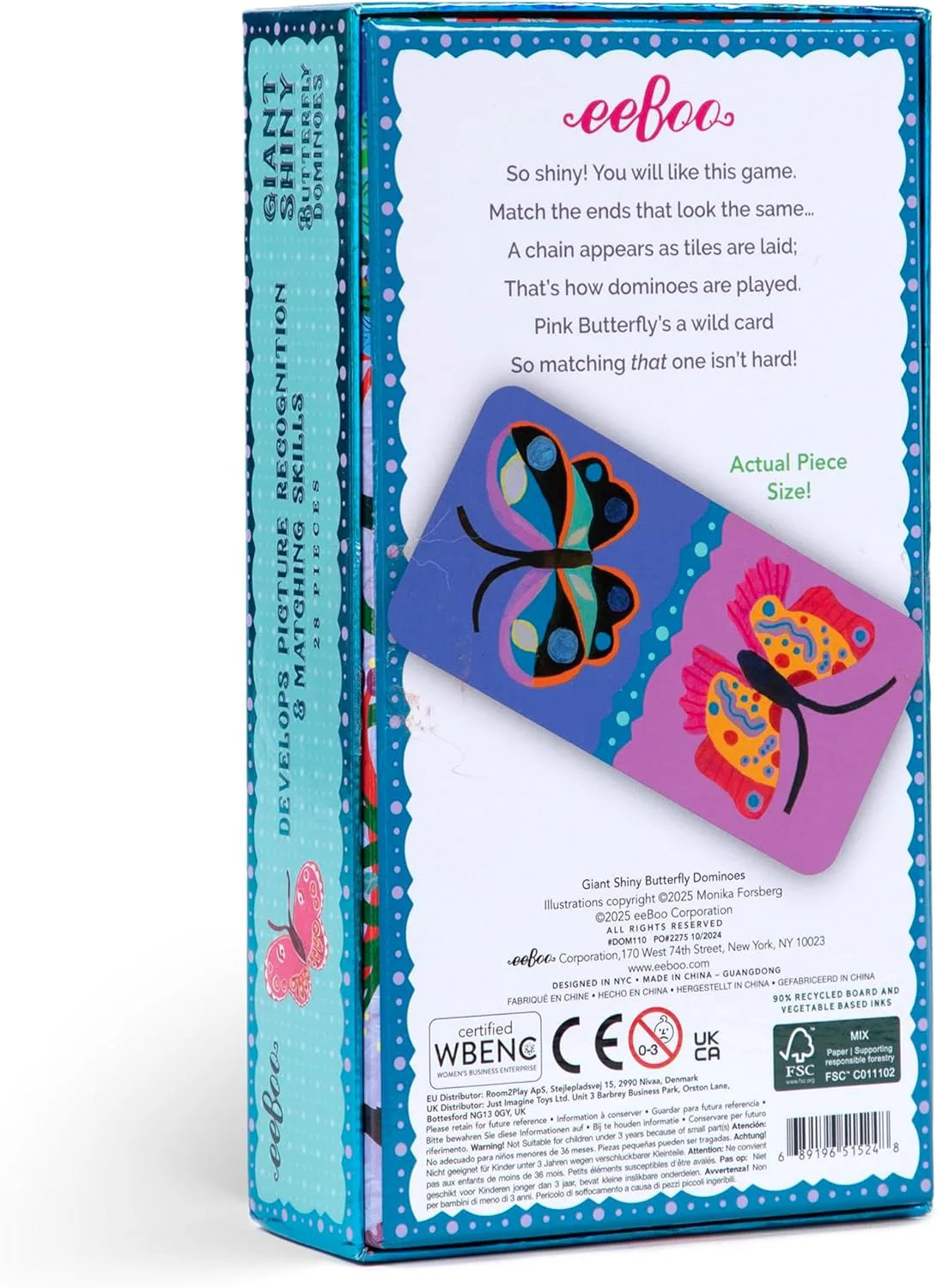 Giant Shiny Butterfly Dominoes