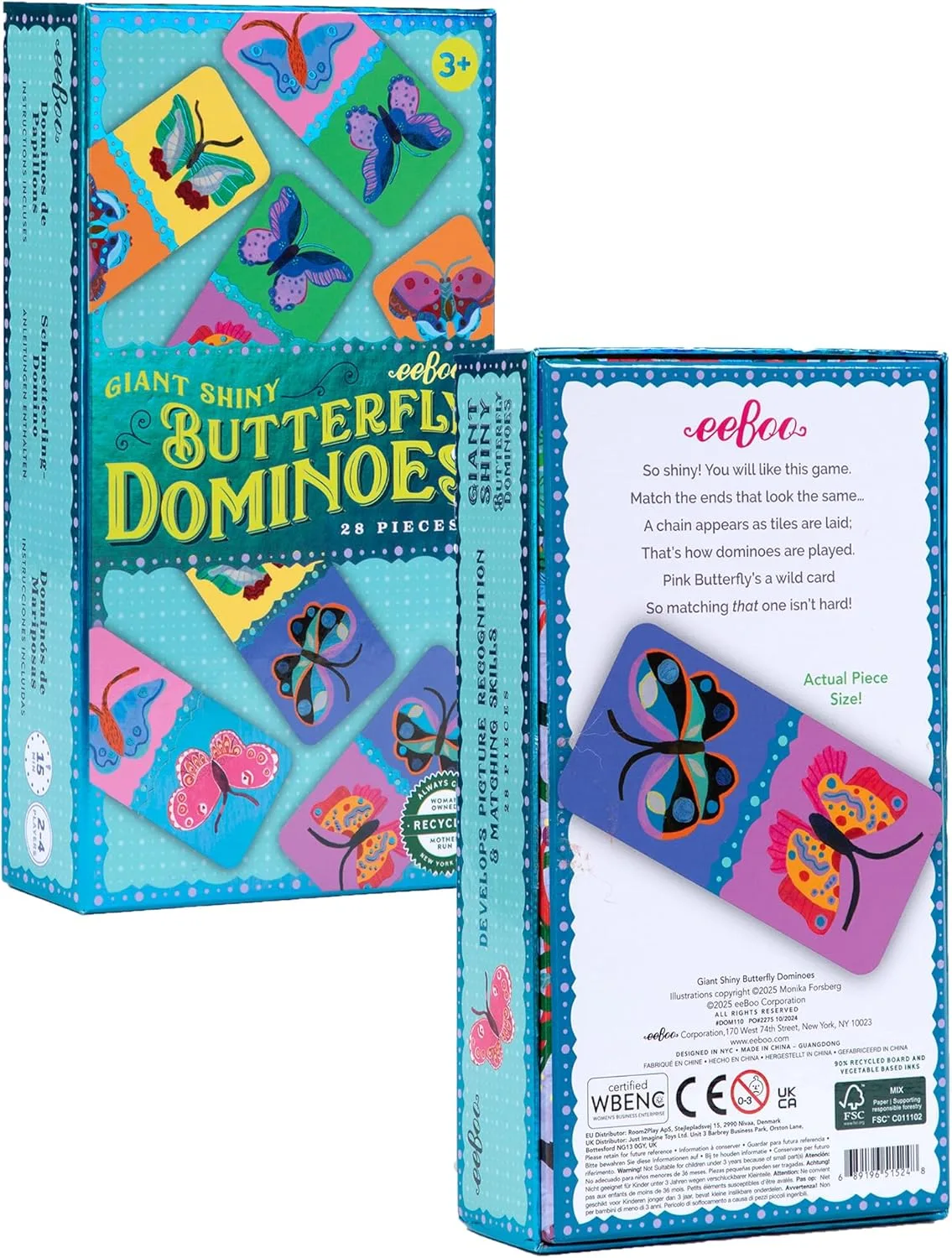 Giant Shiny Butterfly Dominoes