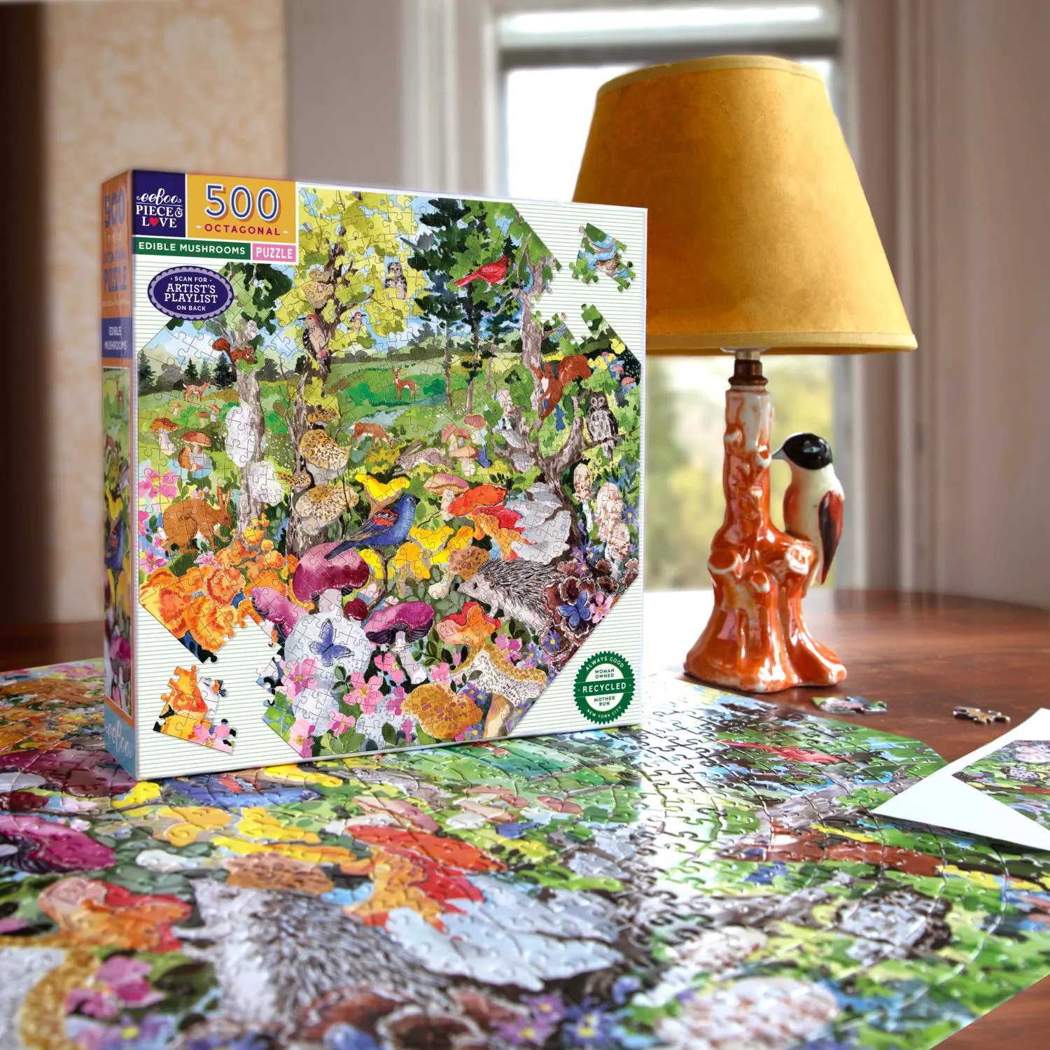 Edible Mushrooms Octagon Puzzle