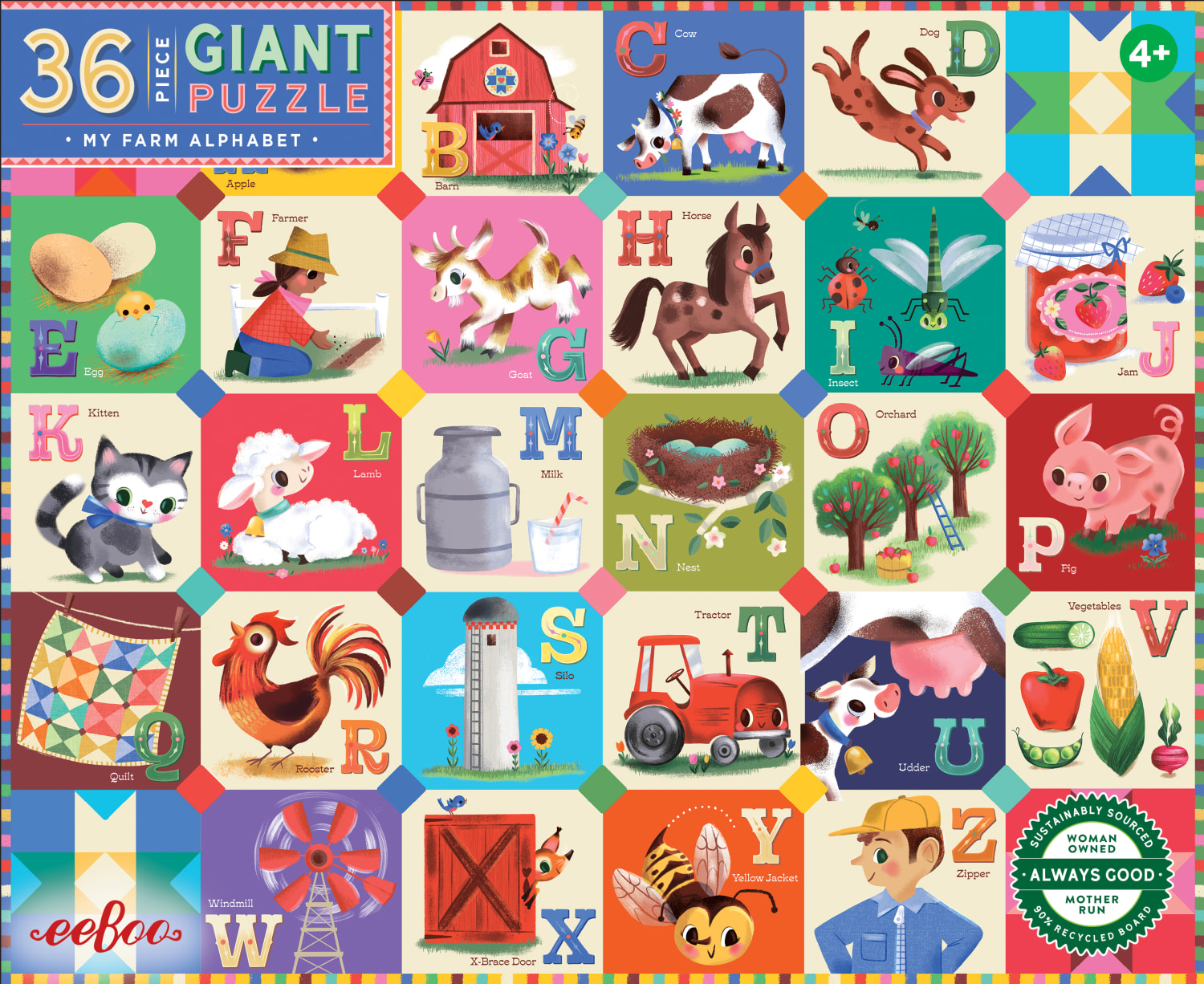 My Farm Alphabet 36 Piece  Giant Puzzle Farm