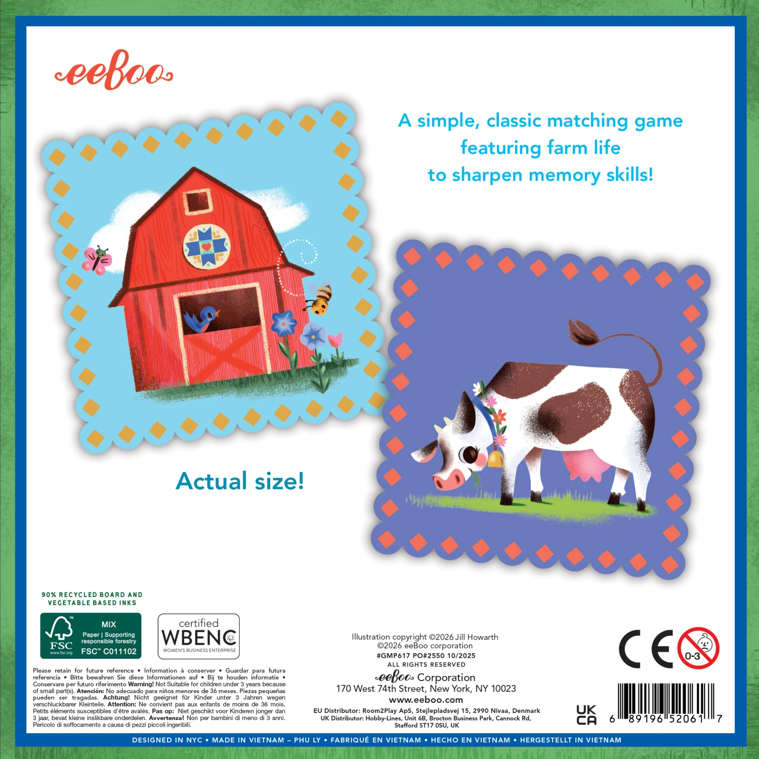 Pre-School Little Farm Matching Game