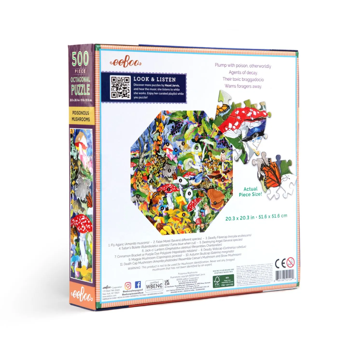 Poisonous Mushrooms Octagonal Puzzle