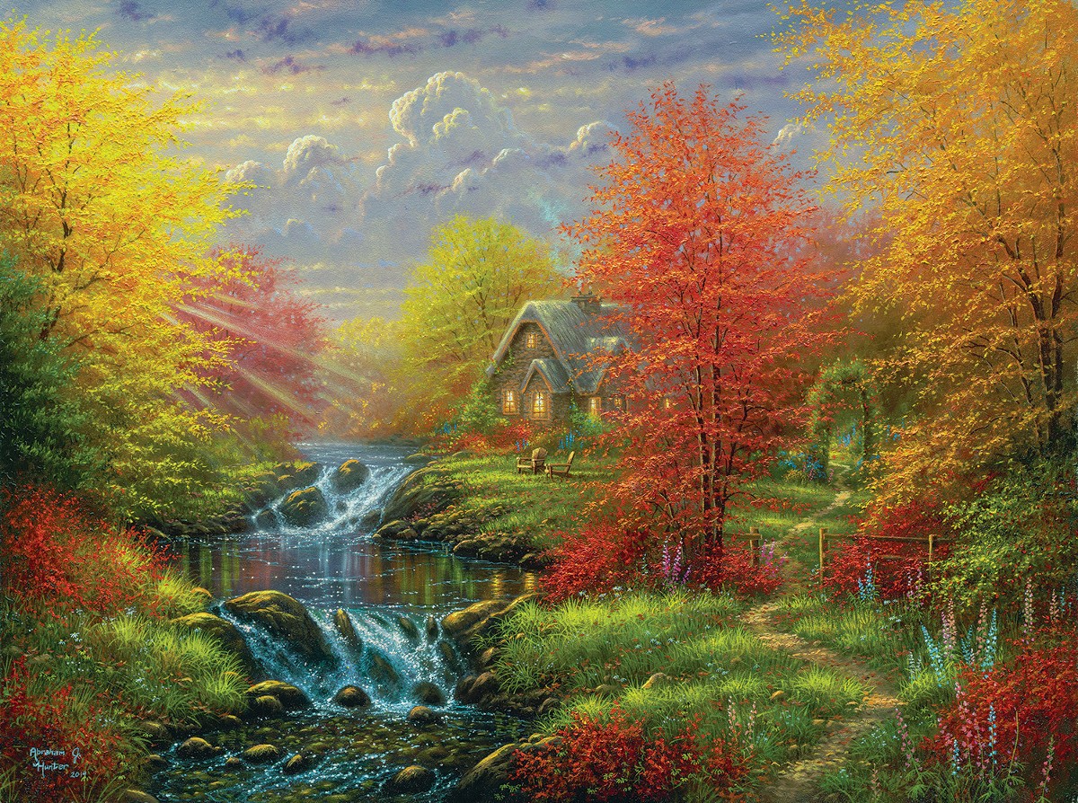 Secluded Cottage Countryside Jigsaw Puzzle