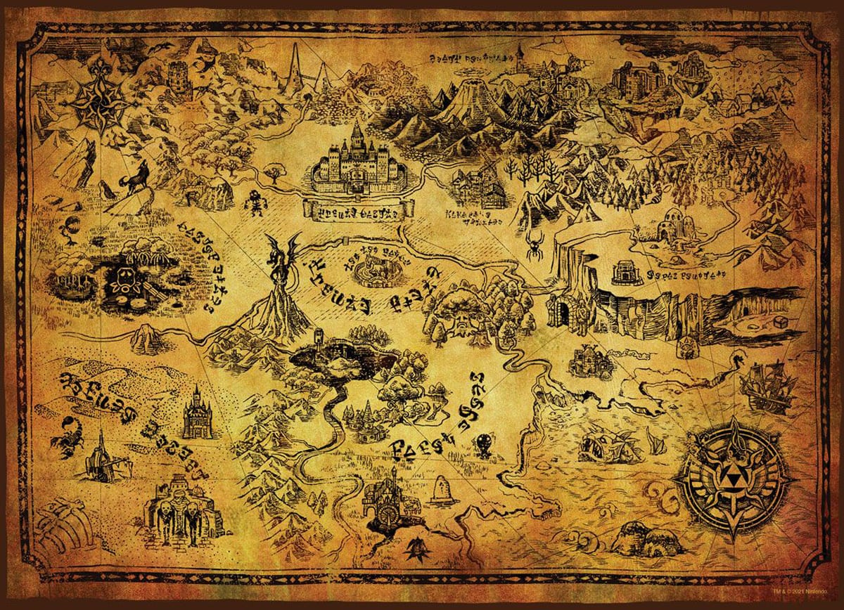 Zelda Hyrule Map Video Game