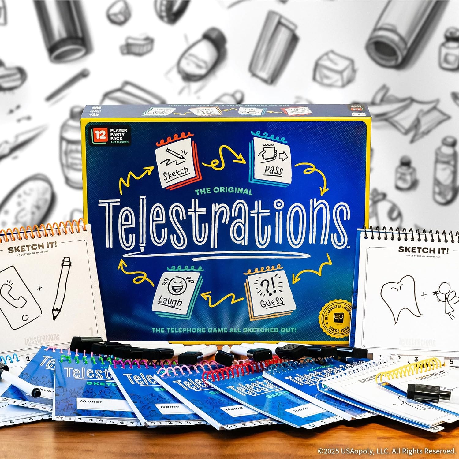 Telestrations 12 Player Party Pack (2025 Refresh)