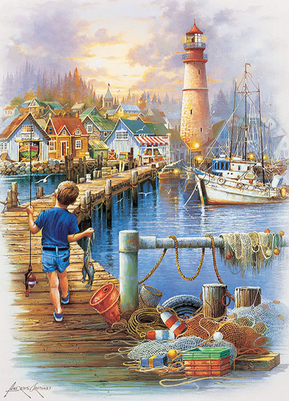 The Big Catch Lighthouse Jigsaw Puzzle